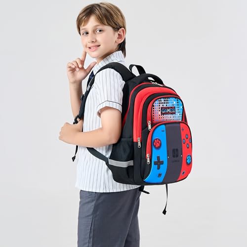 abshoo Cute Game School Backpack For Boys Elementary Kindergarten Kids School Bag (Gamer Black) - color: Gamer Black