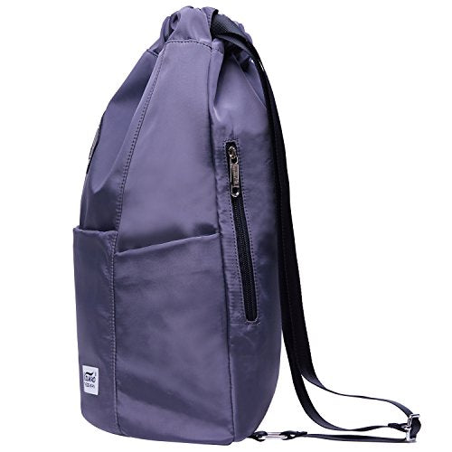 KAUKKO Drawstring Sports Backpack Gym Yoga Bag Shoulder Rucksack for Men and Women(K3031-2 Gray) - color: Grey3031-2