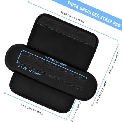 ZINZ 2-Pack Tactical Shoulder Pad, Ultra-Thick Comfort Cushion for Vest Straps, Backpacks, Breathable & Shock-Absorbing,Black - color: Black