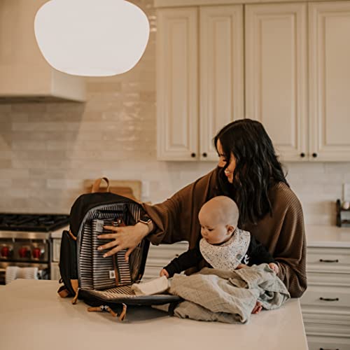 Parker Baby Co. Diaper Backpack - Full Zip Diaper Bag with Insulated Pockets - Black - color: Black