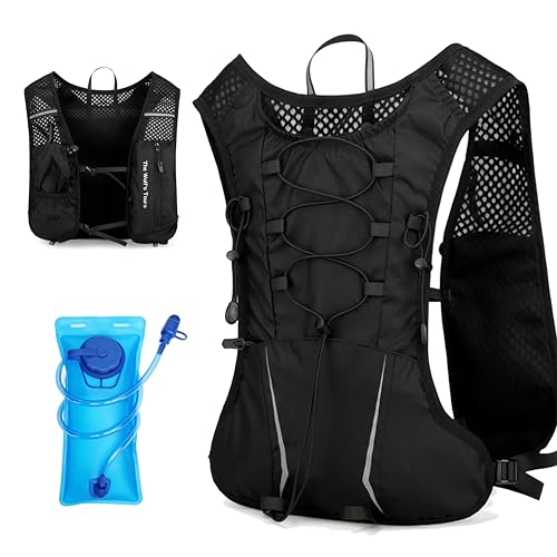 XBT Hydration Pack with 2L Water Bladder – Lightweight Running Vest for Men & Women – Adjustable, Breathable, Reflective Hydration Backpack for Hiking, Cycling, Trail Running, Marathon