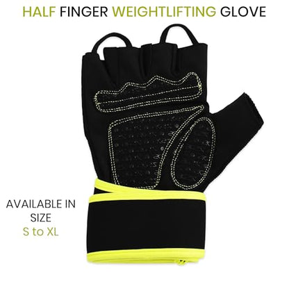 Workout Gloves for Men & Women | Gym Weight Lifting Gloves with Wrist Wrap Support | Full Palm Protection & Extra Grips for Weightlifting Fitness, Hanging, Pull ups