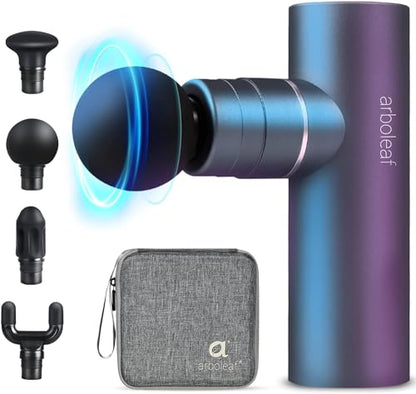 arboleaf Massage Gun Deep Tissue, Full-Metal Electric Portable Hand Held Massager Gun with Case for Back, Body Sore Muscles, Pain Relief, Office, Home, Athletes - color: Medium Gray