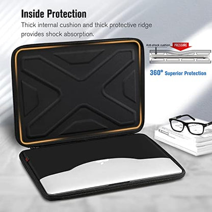 SITHON Hard Shell Laptop Sleeve Case for 15" MacBook Air M5/A3448 (2026) M4/M3/M2, 16" MacBook Pro M5 Pro/Max A3428 A3429 (2026) M4/M3/M2/M1, 15 Surface Laptop, Shockproof Computer Bag