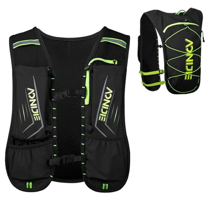 Azarxis Hydration Running Vest Backpack Pack 5L 5.5L for Women and Men Jogging Trail Race Marathon Cycling Hiking - color: #3 Black (5L) - Only Backpack