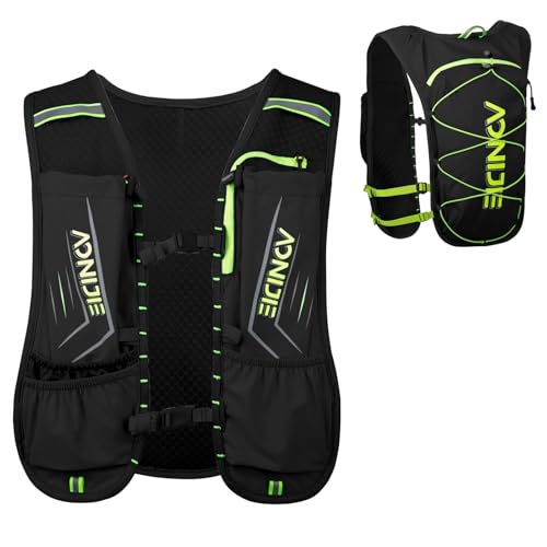 Azarxis Hydration Running Vest Backpack Pack 5L 5.5L for Women and Men Jogging Trail Race Marathon Cycling Hiking - color: #3 Black (5L) - Only Backpack