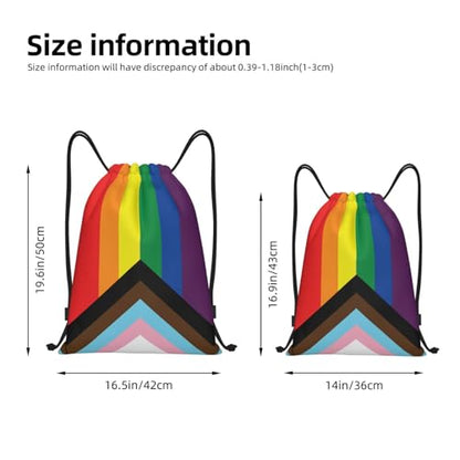 Rainbow Pride LGBT Drawstring Backpack Bag Sport Gym Dance Beach Travel Sackpack for Women Men - color: Lgbt_ddd00649