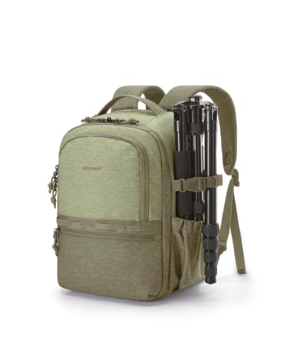 BAGSMART Small Camera Backpack, DSLR SLR Camera Bags for Photographers Compatible for Sony Canon Nikon, Shoulder Strap 2-in-1 Anti-theft Travel Backpack Fits 12.9 Inch, Olive Green - color: Olive Green