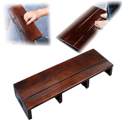 Wooden Platform, Indoor Wooden Step Stool with Non Slip Pads, Step for Outside, Stepping Platform for Adults & Elderly, No Assembly Required, Safety Stepping Stool for Bathroom, Kitchen, Bed(80 - size: 80x30x11cm