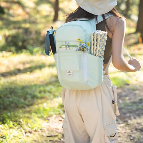 Naturehike 18L Lightweight Hiking Daypack, Waterproof Camping Packable Backpack Ultralight for Travel, Airplane, Adults - color: Mint Green