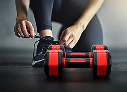 Nice C Adjustable Dumbbells Weights, Neoprene All-in-1 Options, Non-Slip, All-Purpose, Home, Gym, Office - style: Red 5lb Pair