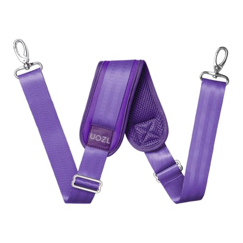 59 Inch Shoulder Straps, Soft with Ultra-Thick Fixed Shoulder Pad, Two Way Independently Adjustable Buckle Replacement Straps for Laptop Bag Messenger Bag Tool Bag Luggage,Purple - color: Purple, size: 59 inch