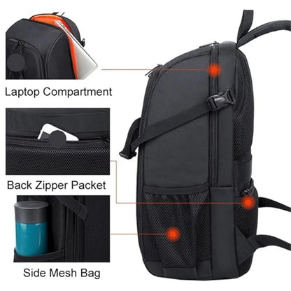 Big Capacity Photography Camera Waterproof Shoulders Backpack Video Tripod DSLR Bag Rain Cover(Red) - color: Red