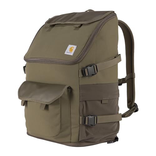 Carhartt 35L Nylon Workday Backpack, Durable Water-Resistant Pack with 15" Laptop Sleeve and Adjustable Shoulder Straps, Tarmac - color: Tarmac