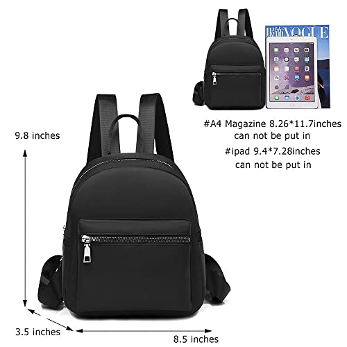 Etercycle Mini Backpack Purse for women, Small Backpack Purse, Shoulder Bag for Travel (Black) - color: Black