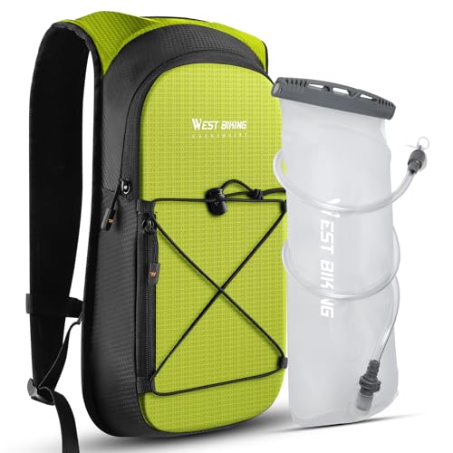 Hydration Backpack with 2L TPU Water Bladder, Lightweight Hiking Water Backpack, Running Hydration Pack for Cycling Climbing Camping Rave, Hydropack for Men Women - color: Green