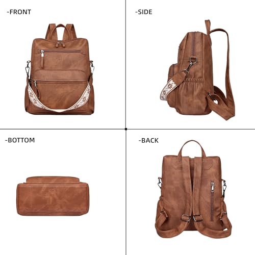 Dora & Liz Backpack Purse for Women, Pu Leather Designer Travel Backpack, Fashion Work Ladies Shoulder Bag Handbag - color: Grey