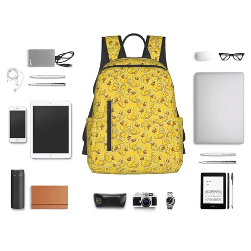 Stylish Daily Shoulder Backpack Cartoon Animal Duck Yellow Rubber Ducks, Practical Multi-scene Daypack for Road Trip Picnic Walking Men Women - color: Picture (221)