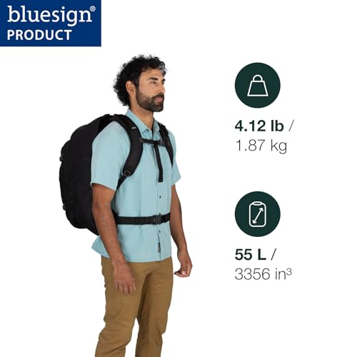 Osprey Farpoint 55L Men's Travel Backpack - Carry On Bag with Personal Item Sized Detachable Daypack, Sawdust - color: Sawdust, style: 55l