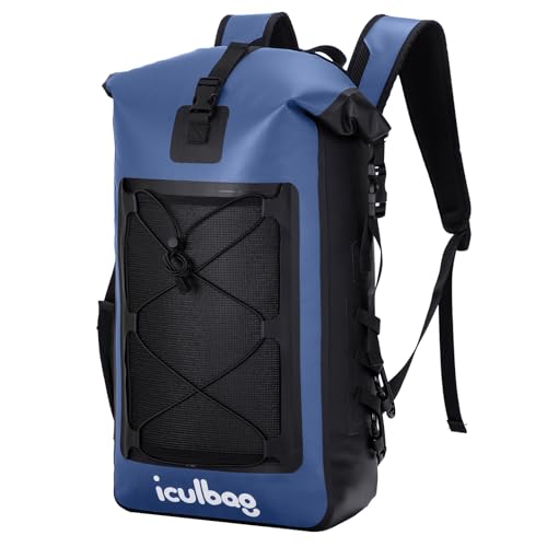 Dry Bags Waterproof Backpack for Women Men Travel Dry Bag Backpack Warterproof Bag for Kayaking Beach Boating 30L/40L - color: Blue, size: 30L
