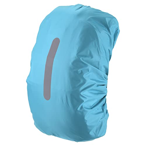 PATIKIL Waterproof Backpack Rain Cover, Non-Slip Backpack Cover with Vertical Reflective Strap Stay Dry for Hiking, Camping, Hunting - color: Light Blue, size: X-Large