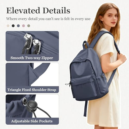 Middle School Backpack For Men Women Simple Backpack For College Students Aesthetic High School Bag Waterproof Bookbag For Teens Girls Boys（Blue Purple） - color: A6-blue Purple