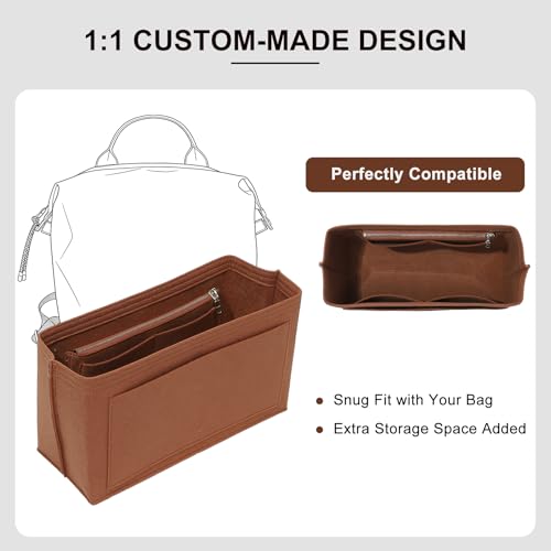 Purse Organizer Insert Compatible with Longchamp Le Pliage Energy L Backpack, Brown/LB - color: Gold Brown, size: L Backpack