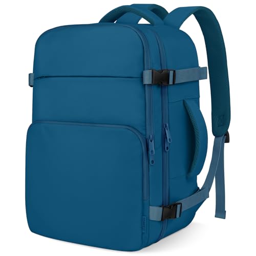 ZOMFELT Travel Backpack for Women Men, Carry On Backpack, TSA 15.6inch Laptop Backpack Flight Approved, Personal Item Travel Bag Nurse Bag Casual Daypack for Weekender Business Trip, Blue - color: Blue