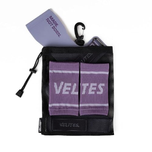 Velites - All Terrain Grips - Official Crossfit® Games Gymnastics Grips - No-Chalk Required - for All Bars & Surfaces - Includes Wristbands & Bag - color: Purple, size: X-Large