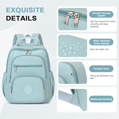 Backpack Purse for Women, Lightweight Mini Backpack Purse Small Bookbag with Mini Wallet and Luggage Strap,Green - color: Green