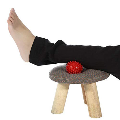 Spiky Massage Ball Peanut Massager Ball Fitness Exercise Mobility Peanut Ball Pain Muscle Steess Foot Myofascial Relief for Plantar Fasciitis Heel Foot Arch Pain () - color: Pink