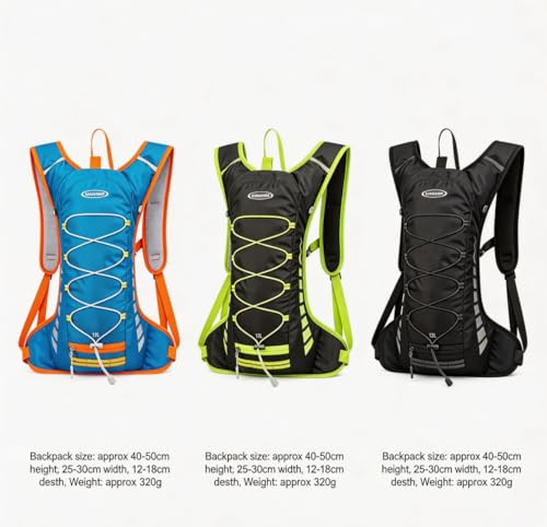12L Lightweight Hiking Hydration Backpack, Breathable Daypack for Running Cycling, Outdoor Water Backpack for Men & Women,Black - color: Black