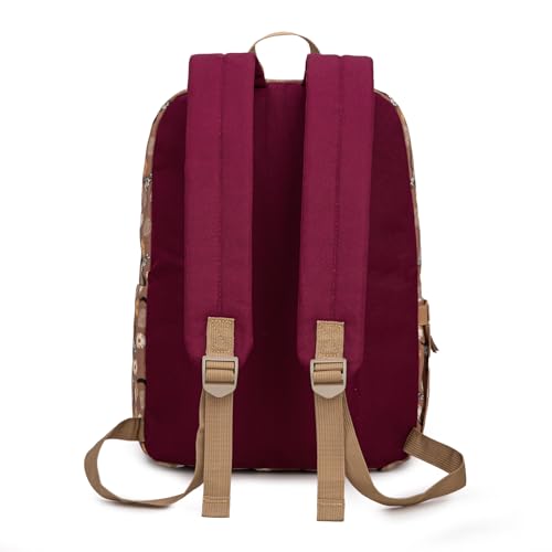 Montana West Backpack for Women Men 2 PCS Lightweight College Bookbags Casual Daypack Backpacks for Commute & Travel - color: Western Brown