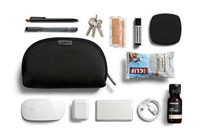 Bellroy Classic Pouch, Everyday kit, Leather and Woven Fabric (pens, Cables, Cosmetics, Personal Items) - color: Melbourne Black