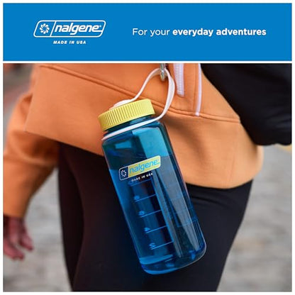 Nalgene 16 oz Wide Mouth Water Bottle | Slim Cup Holder Size, BPA-Free, Durable & Leak Proof, Lightweight Travel Bottle, Clear - color: Clear, size: 16 Ounces