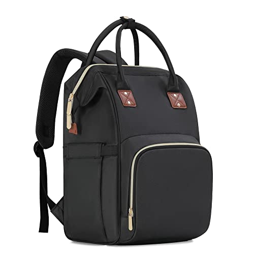 Femuar Diaper Bag Backpack Multifunction Maternity Nappy Baby Bag for Girls & Boys Large Capacity Travel Diaper Bags Dark Black - color: Dark Black