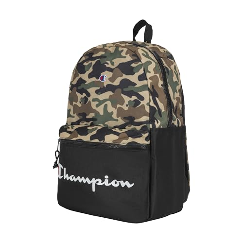 Champion Manuscript Backpack with Padded Adjustable Straps, Water Bottle Pocket for Work, Travel, Daily Use - color: Green