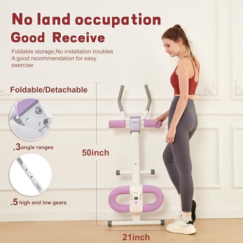HOTWAVE AB Workout Machine,Abdominal Core Trainer at Home Gym,Abs Crunch Exercise Equipment,Ab Roller Wheel for Men and Women