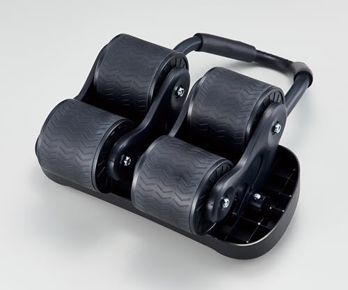 DANNO D7091 Ab Roller, AB Roller, Elbow Support, 4 Wheels, Auto Return, Quiet, Muscle Training, Beginner/Advanced, Men/Women, Exercise Wheel, Easy Assembly