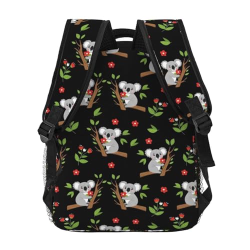Outdoor Sports Travel Backpack Leaves Flowers Cartoon Koala, Lightweight Daypack for Men Women Gym and Beach - color: Pattern (231)