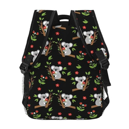 Outdoor Sports Travel Backpack Leaves Flowers Cartoon Koala, Lightweight Daypack for Men Women Gym and Beach - color: Pattern (231)