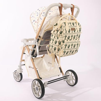 Montana West Wrangler Diaper Bag Backpack Aztec Callie Bag Travel Backpack Purses Western Multi-Function Baby Bags for Mom - color: Cacti