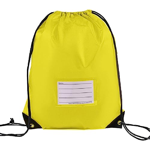 CODOBON 16 Pack Drawstring Bags,Bulk Draw String Backpack, DIY Gym Sports Cinch Bag Sackpack for Women Men, Yellow - color: Yellow