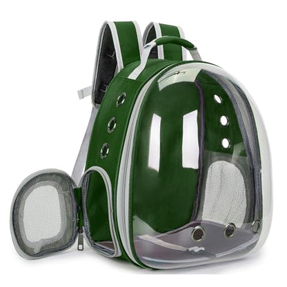 Cat Bubble Backpack Carrier for Small Medium Dogs Cats Carrying Bag, Airline Approved Pet Travel Carrying Bag Dog Hiking Walking Outdoor Backpack (Dark Green) - color: Dark green