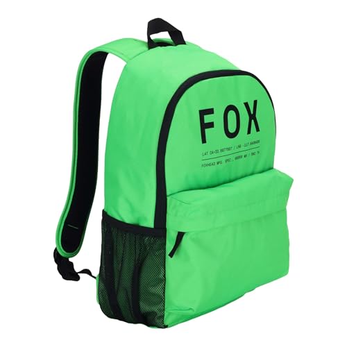 Fox Racing Clean Up Backpack, Slim Everyday School & Street Bag with Laptop Sleeve, Water Bottle Pocket & Adjustable Straps, Fluorescent Green - color: Fluorescent Green