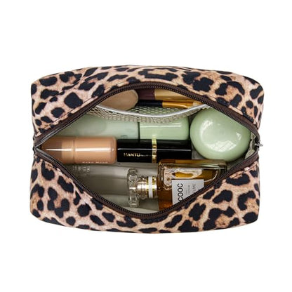 Montana West X Wrangler Travel Makeup Bag Waterproof Cosmetic Bag Portable Makeup Pouch for Women Large Toiletry Bag - color: Leopard