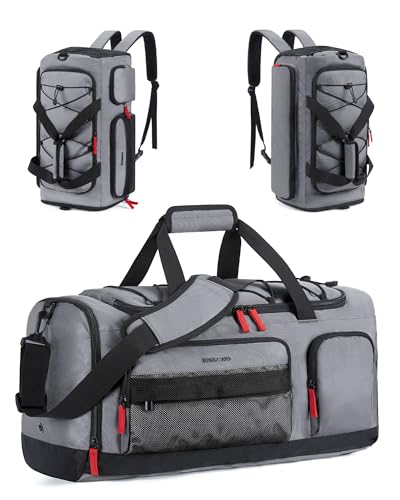BAGSMART Gym Bag for Women & Men, 35L/63L Sports Travel Duffel Backpack with Shoe Compartment Laptop Compartment, Water Resistant Carry On Weekender Bag for Airplane - color: Dark Grey, size: 35 L Medium