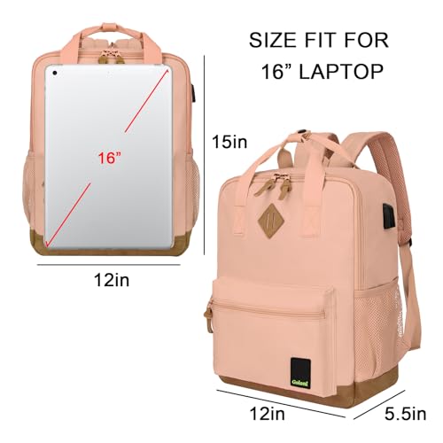 Goloni Small Carry On Travel Backpack with USB Charging Port, Lightweight Water Resistant Mini Carry-on Backpack for Men Women, Compact Personal Everyday Backpack,Pink - color: Pink
