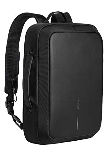 XDDesign Bobby Bizz 10 Liter Anti Theft Laptop Backpack with Padded 15.6" Laptop Sleeve, smart password lock, Water Repellent, USB Charging Port, travel backpack carry on flight for men and women - color: Black