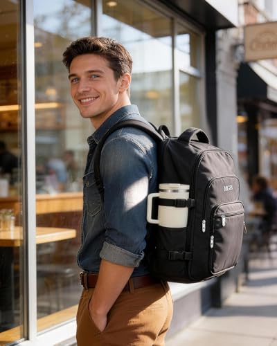 Travel Backpack for Women & Men, Carry On Personal Item Bag Flight Approved, Large Waterproof Laptop Backpack for Travel, Overnight, College & Commuting Black - color: Black